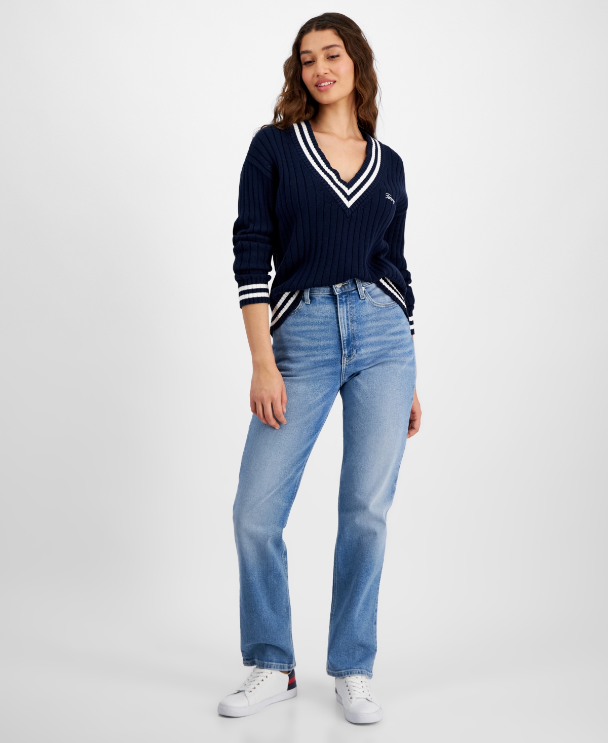 Women's Julie Straight-Leg Button-Waist Jeans - Denim Light