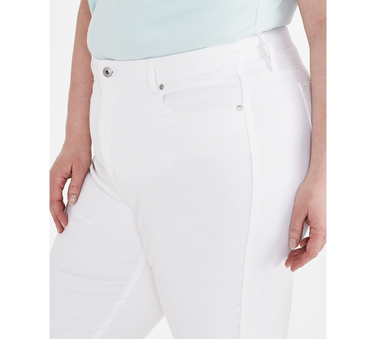 Style & Co Plus Size High-Rise Cuff Capri Jeans, Created for Macy's
