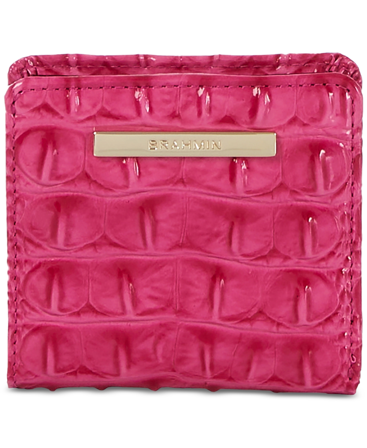 Brahmin Jane Melbourne Embossed Leather Wallet In Pink