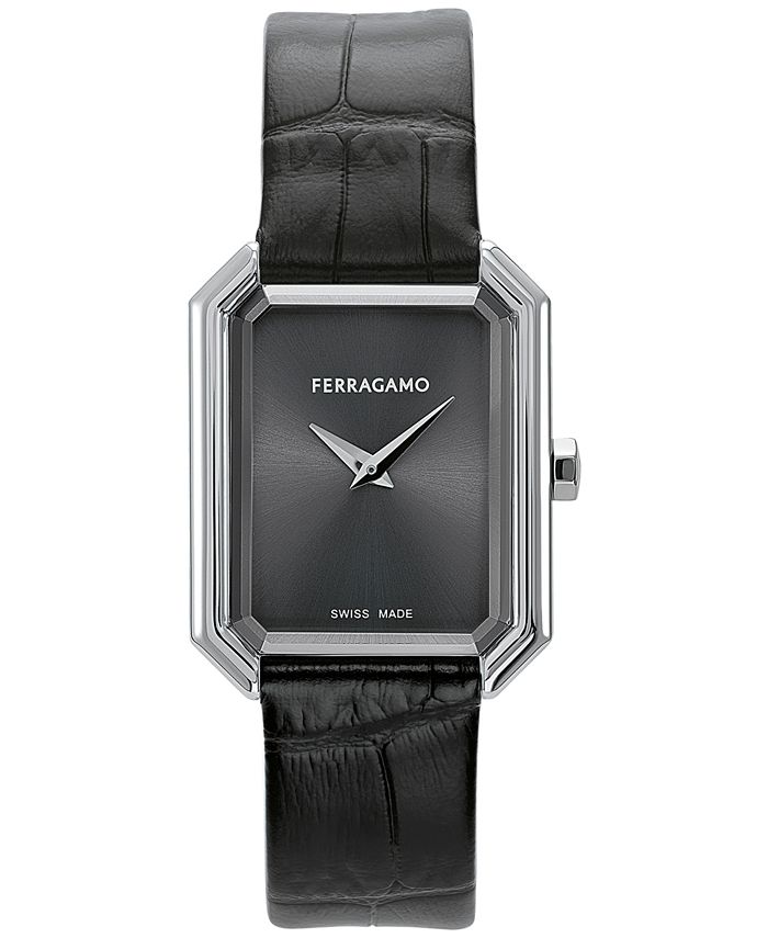 Ferragamo Women's Slim Swiss Made Quartz Leather Strap Watch