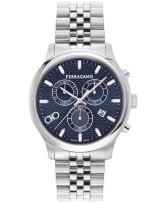 Ferragamo - Men's Swiss Chronograph Stainless Steel Bracelet Watch 42mm