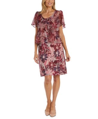 R & M Richards - Women's 2-Pc. Chiffon Jacket & Scoop-Neck Dress Set
