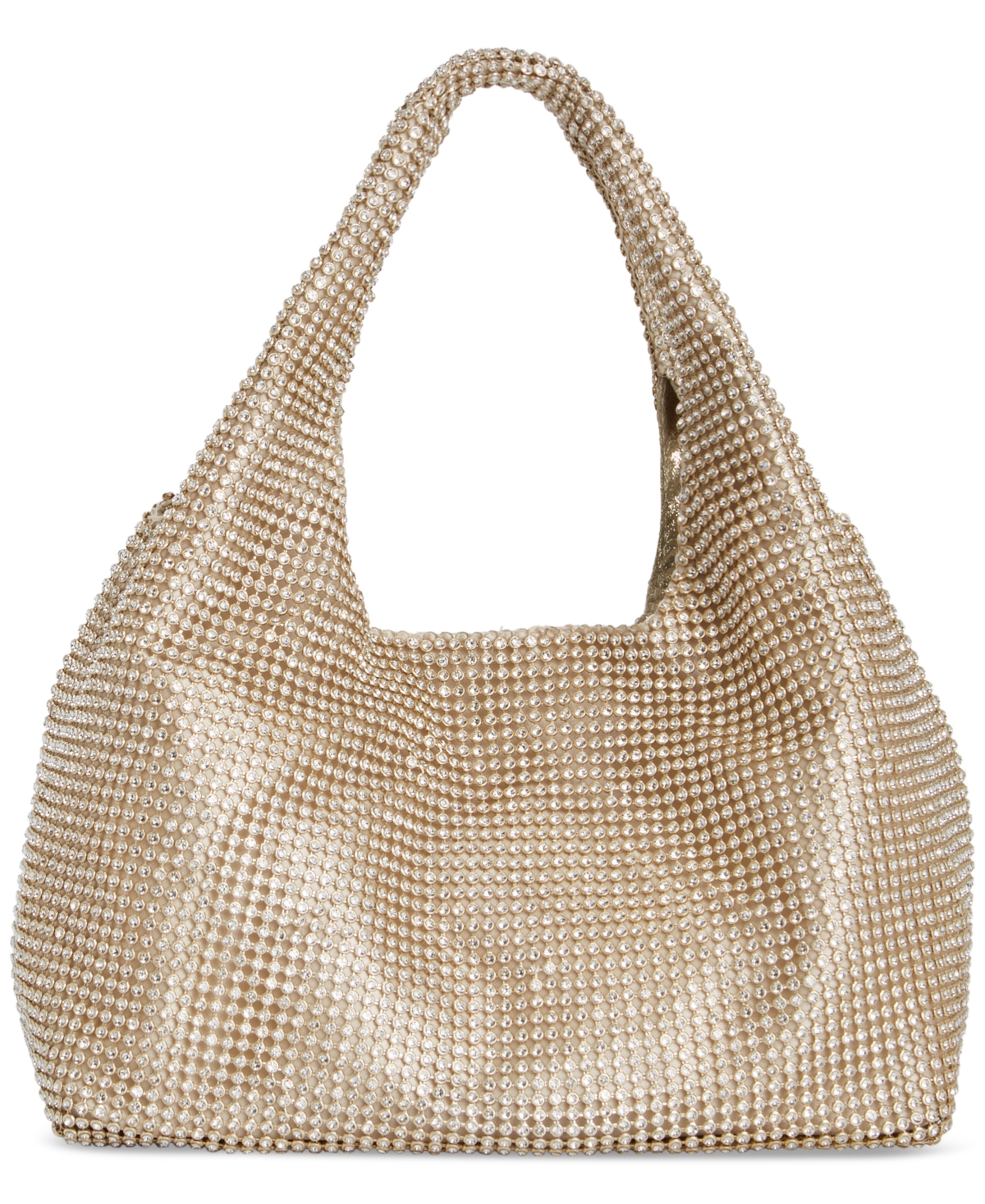 Mesh Crystal Hobo Bag, Created for Macy's - Gold
