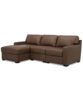 Radley 3-Pc. Leather Modular Chaise Sectional, Created for Macy's
