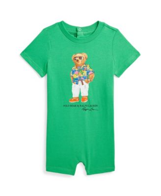 Polo Ralph Lauren Baby Boys Polo Bear Cotton Jersey Shortall Macy s