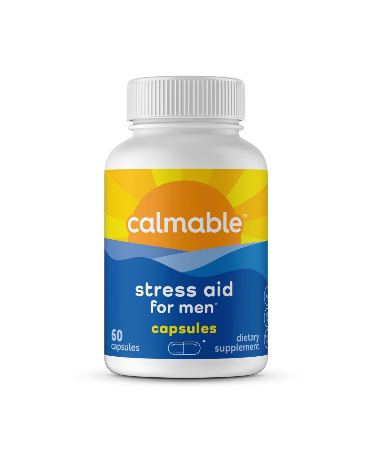 Stress Relief Aid for Men Capsules - Stress Relief - Feel Happy, Calm, Focused and Relaxed and The Most Vibrant You - 60 Capsules - Open Misc