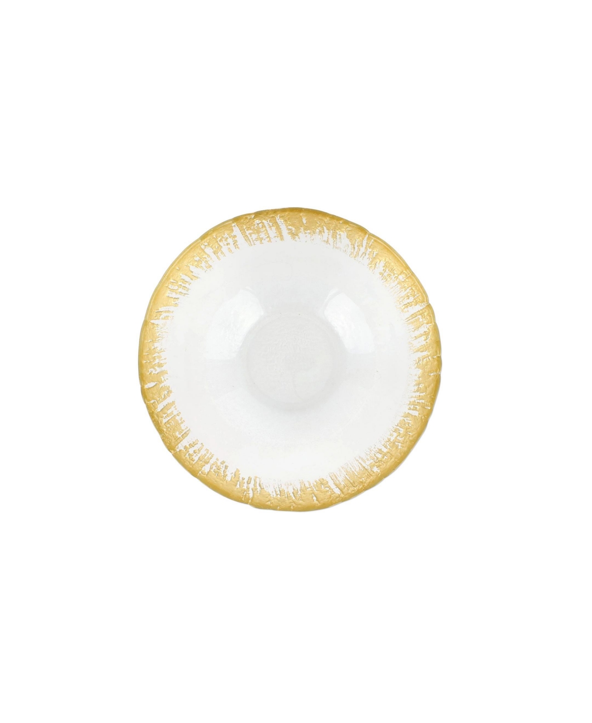 Vietri Rufolo Glass Brushstroke Small Bowl In Gold