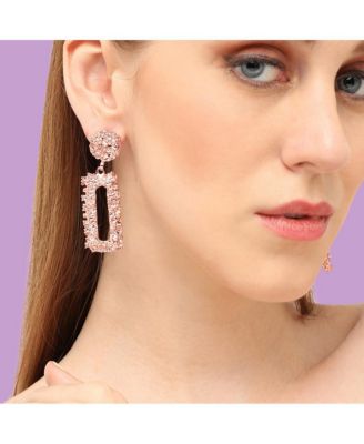 Women's Pink Corroded Drop Earrings