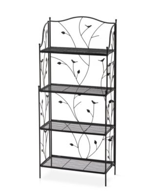 52" H 4-Tiered Rectangular Metal Shelf Plant Stand or Storage Rack
