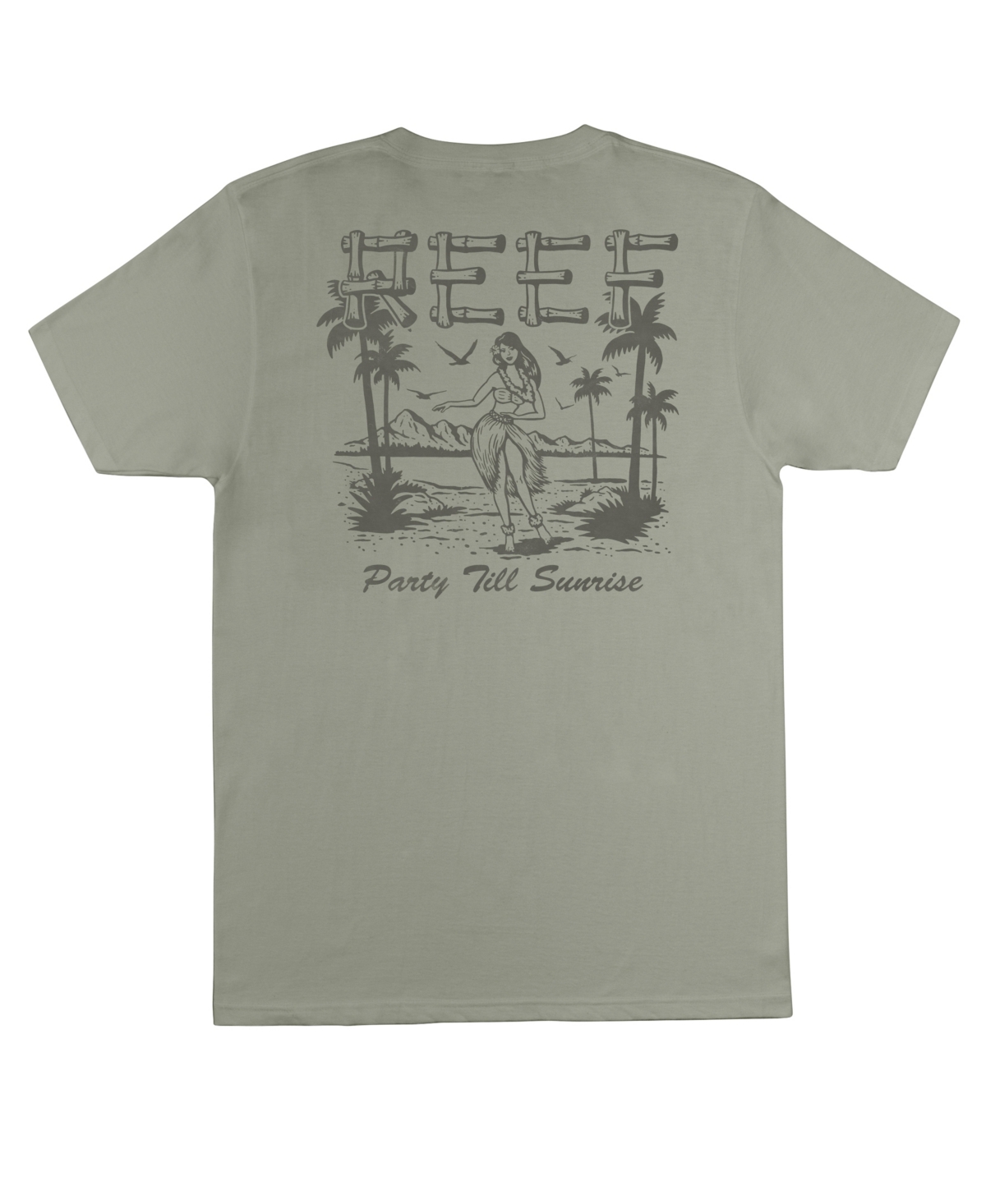 Reef Men's Island Girl Short Sleeve T-shirt In Kelp
