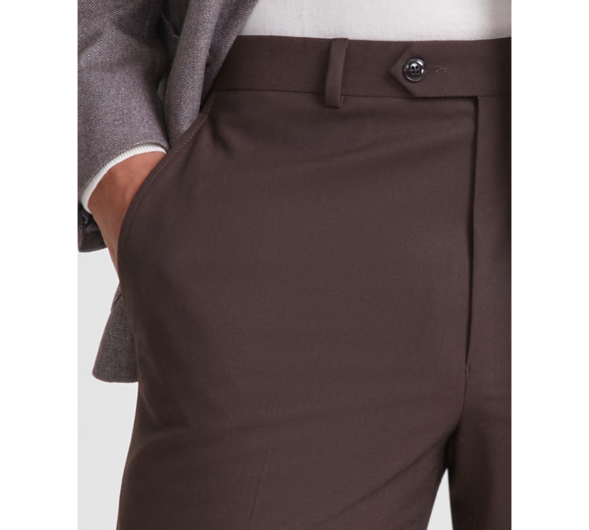 Michael Kors Men's Classic Fit Fall Pattern Pants In Tobacco