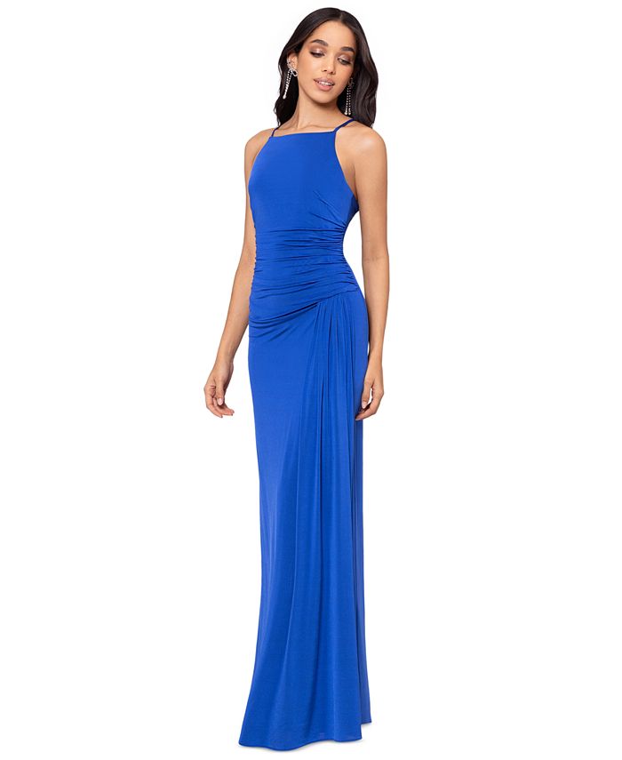 Betsy & Adam Petite Ruched Gown - Macy's