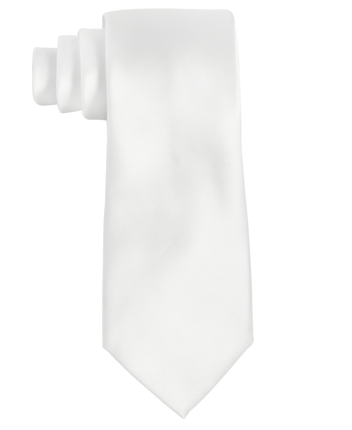 Men's Royal Blue & White Solid Tie - White
