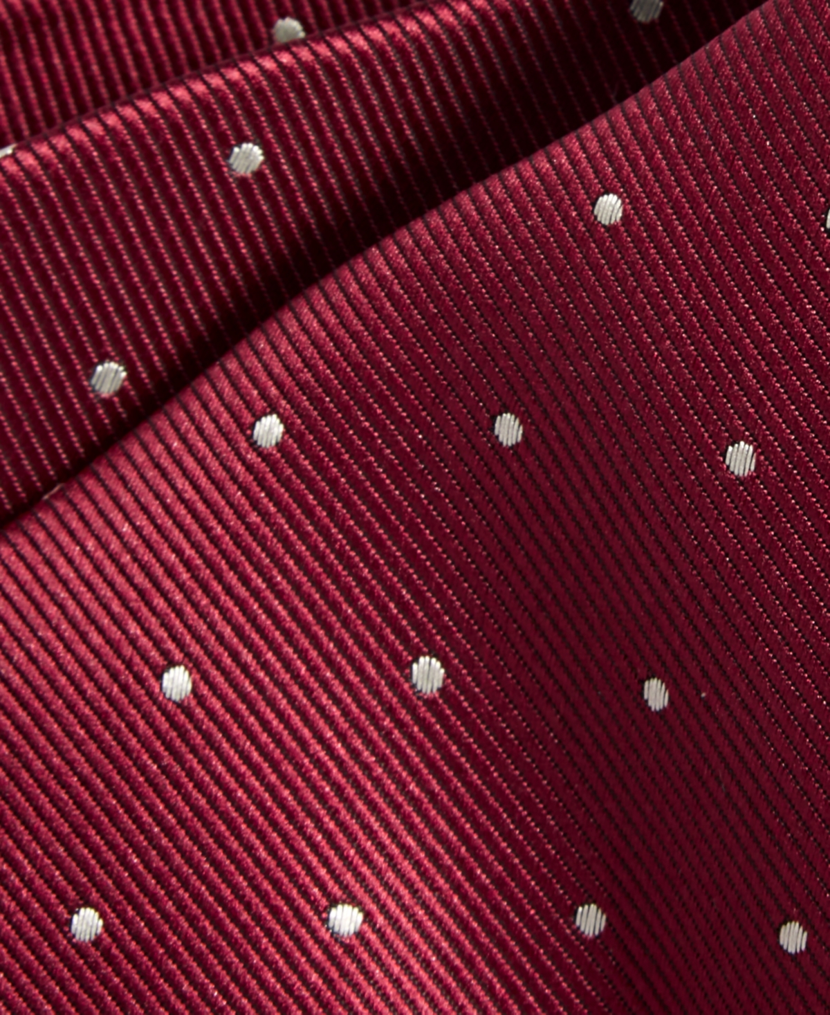 Shop Tayion Collection Men's Crimson & Cream Dot Tie In Red