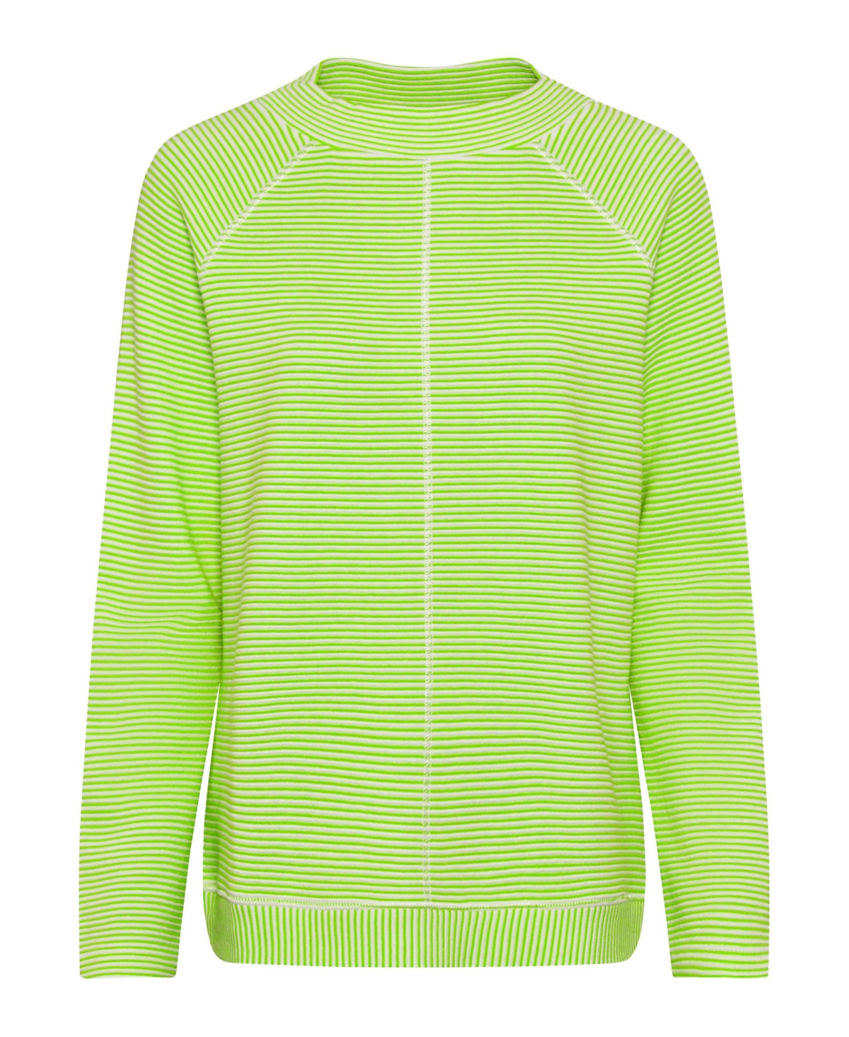 Olsen Women's Long Sleeve Striped Ribbed Jersey Top