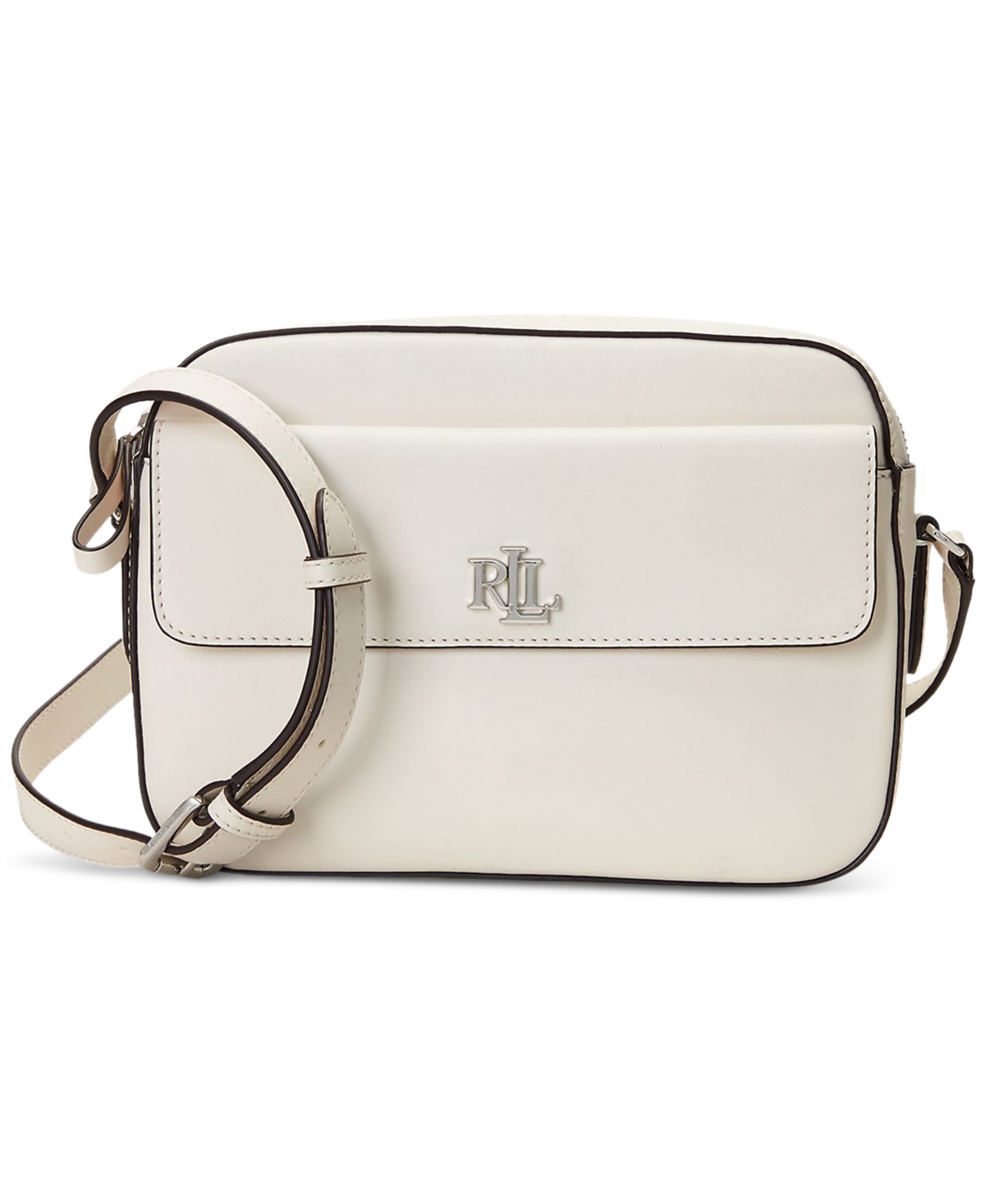 Lauren Ralph Lauren Leather Marcy Camera Bag In White