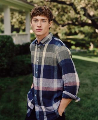 Tommy Hilfiger - Men's Multi-Check Long Sleeve Button-Down Shirt