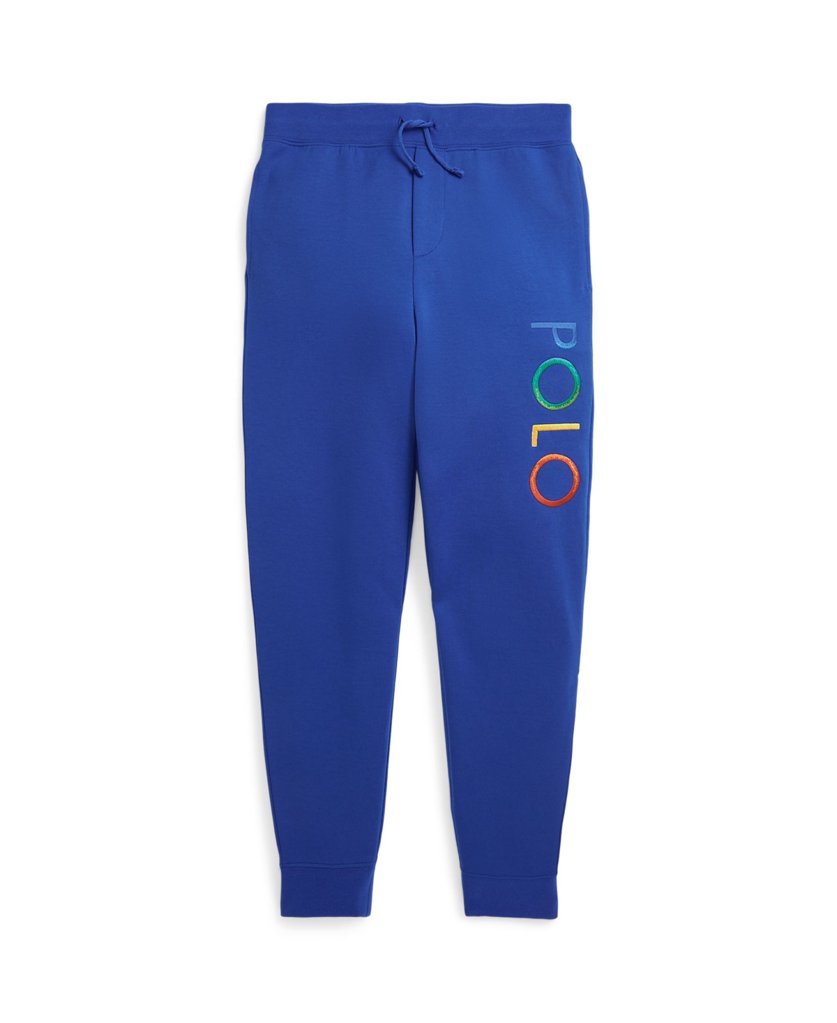 Shop Polo Ralph Lauren Big Boys Ombre-logo Double-knit Jogger Pants In Sapphire Star
