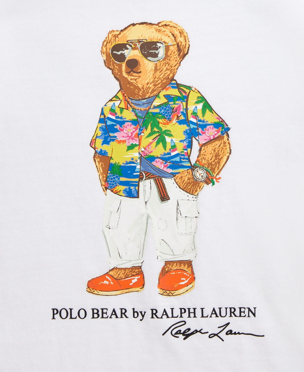 Polo Ralph Lauren Big Boys Polo Bear Cotton Jersey T-shirt - Sp24 Clb55 Bear White