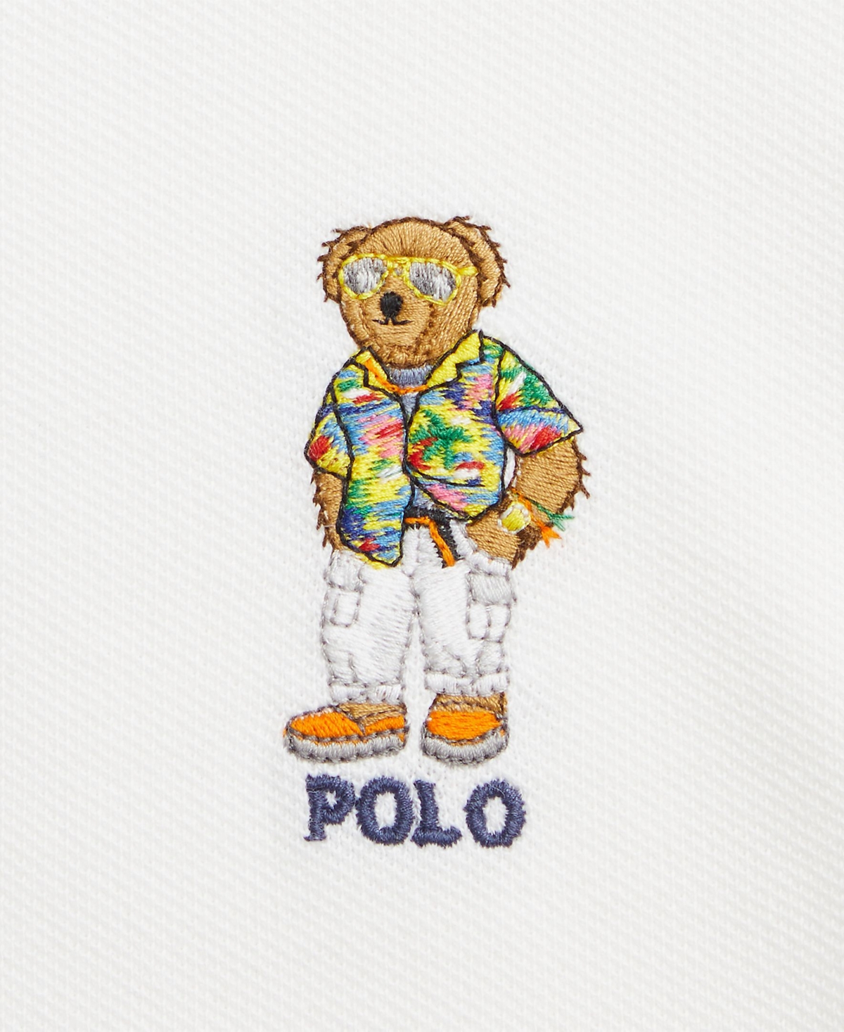 Polo Ralph Lauren Big Boys Polo Bear Cotton Mesh Polo Shirt - Sp24 Club55 White Bear