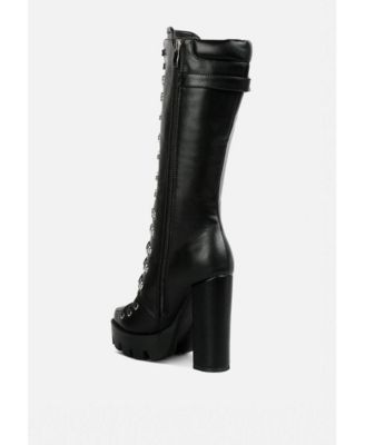 Womens Magnolia Cushion Collared Lace Up Boots