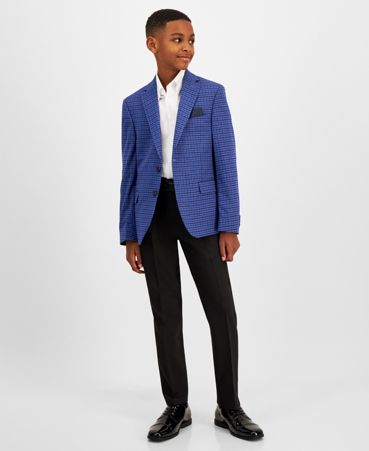 Big Boys Classic Fit Stretch Suit Jacket - Blue