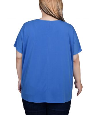 Plus Size Short Sleeve Tunic Top
