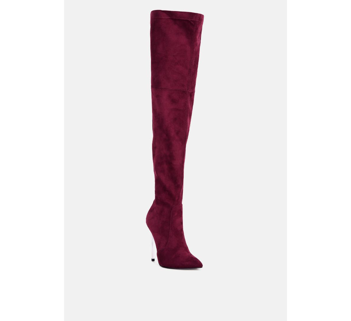 jaynetts stretch suede micro over the knee boots
