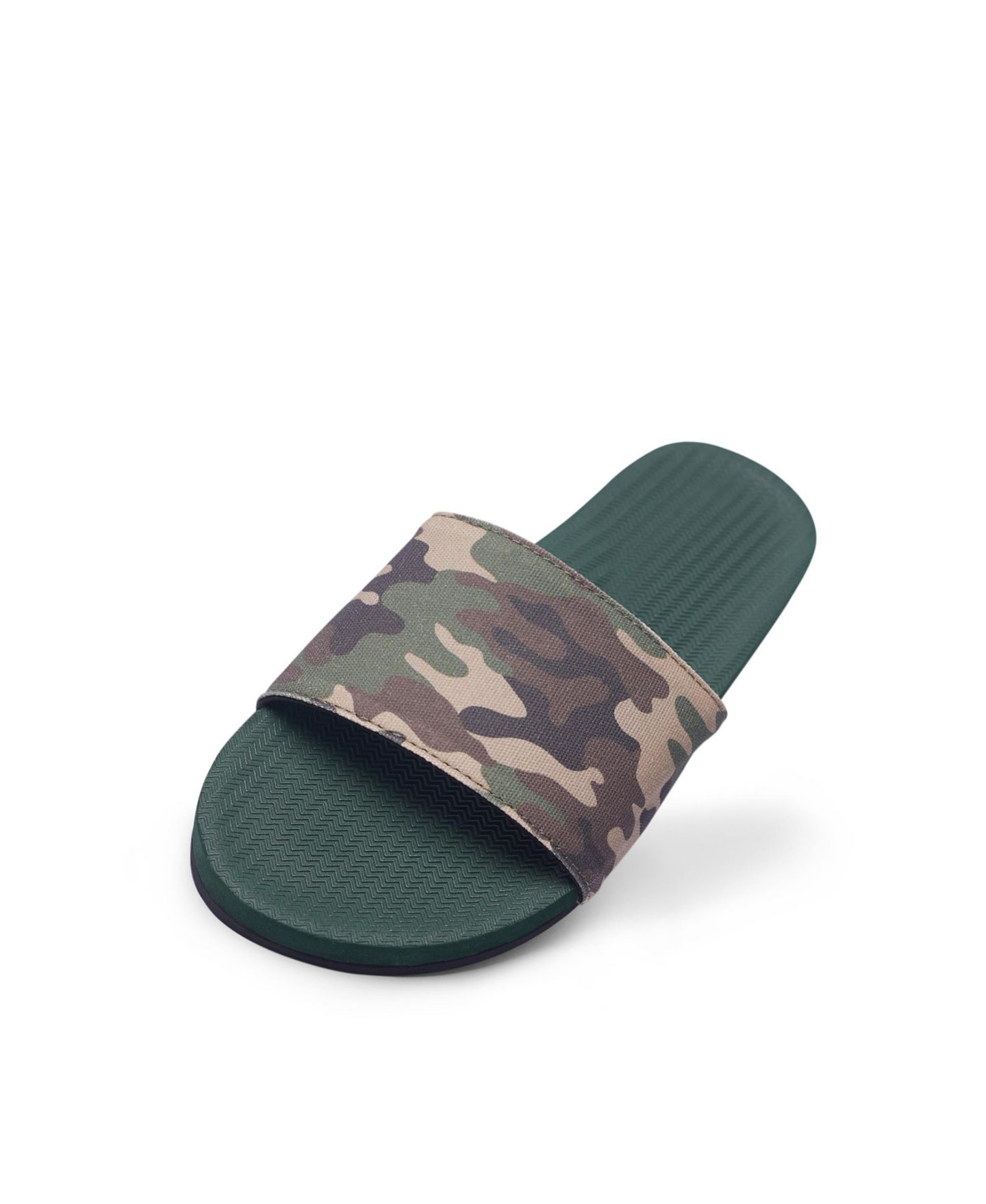 Женские сандалии Indosole Slide Camo, цвет: Лиственный / Камуфляжный — фото 1