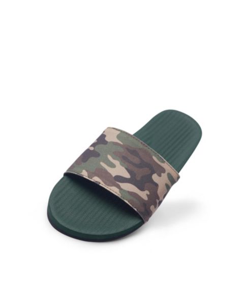Женские сандалии Indosole Slide Camo, цвет: Лиственный / Камуфляжный