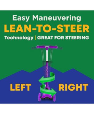 Mini 3-Wheel Kids Scooter with LED light-up wheels, 4-height adjustable handlebar, anti-slip deck & safety brake, for ages 2+, teal