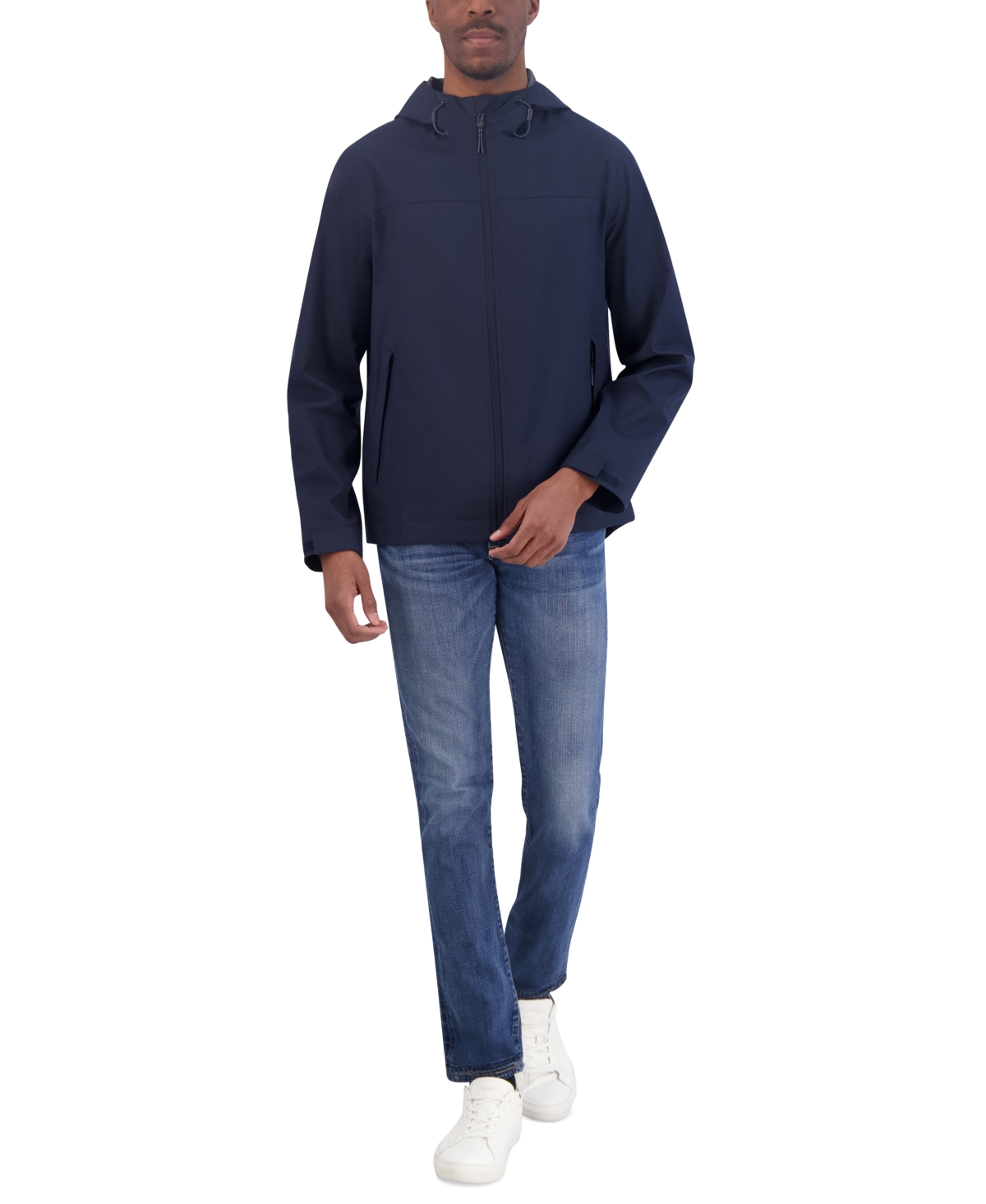 Nautica Men's Packable Full-Zip Hooded Jacket