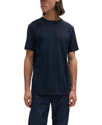 Men's Cotton Slub Logo Detail T-Shirt
