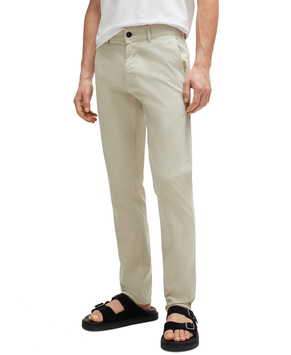 Hugo Boss Boss By  Men's Slim-fit Chinos In Light Beige