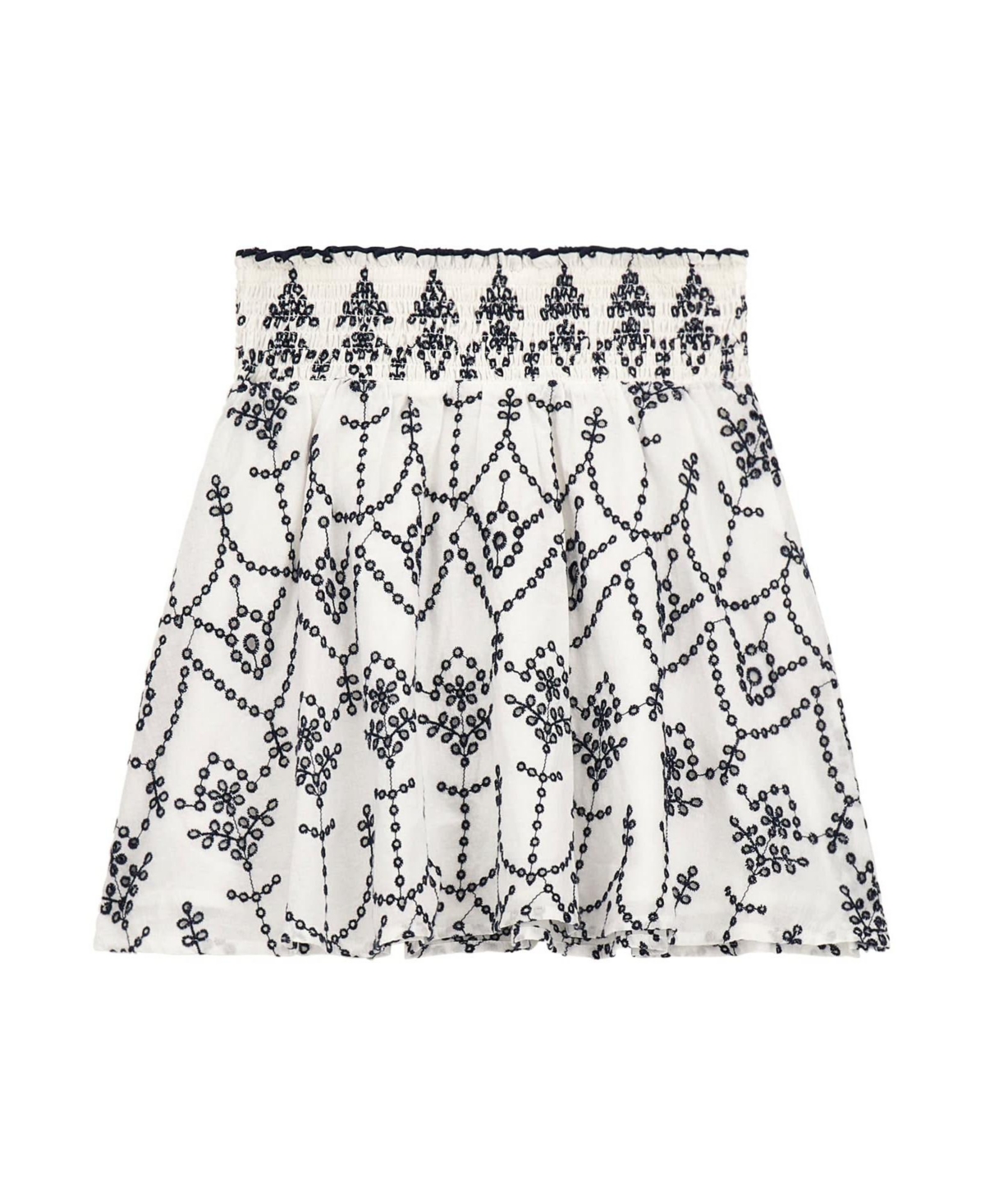 Shop Guess Big Girls Embroidered Skirt In Navy
