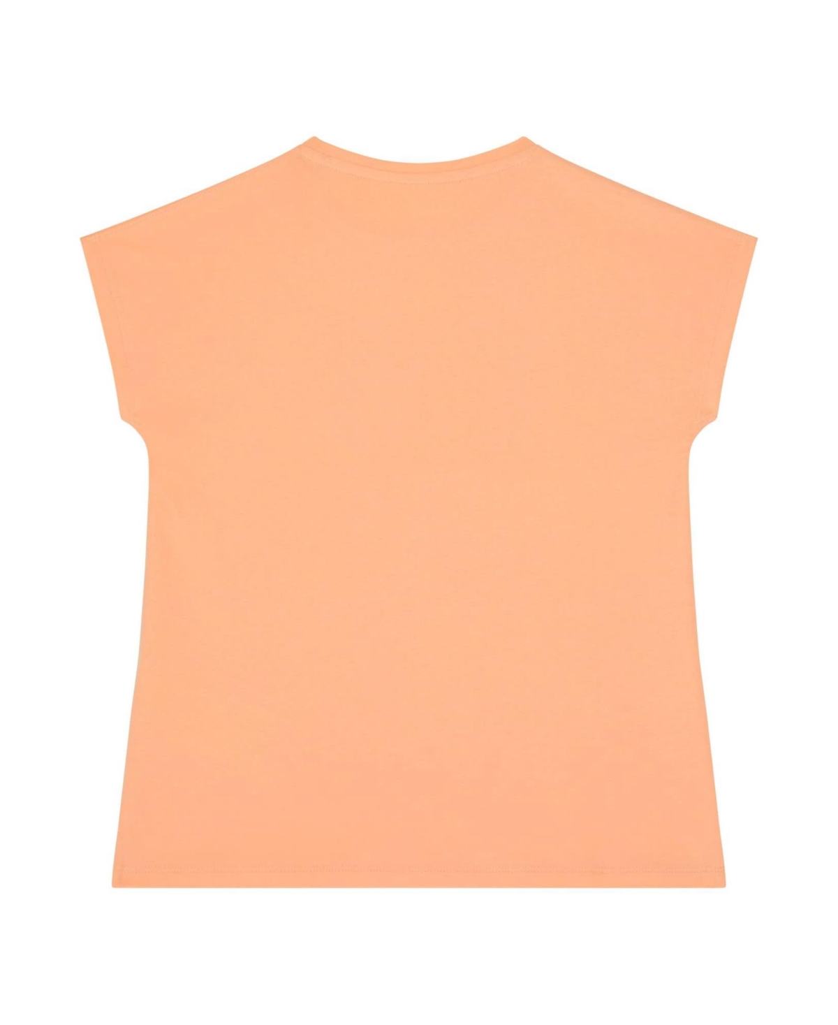 Shop Guess Big Girls Foil Logo Short Sleeve T-shirt In Orange