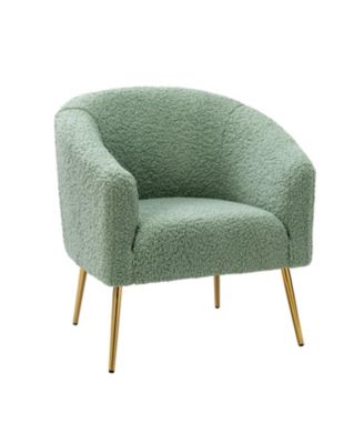 Connor Contemporary Polyester Accent Chair with Metal Legs