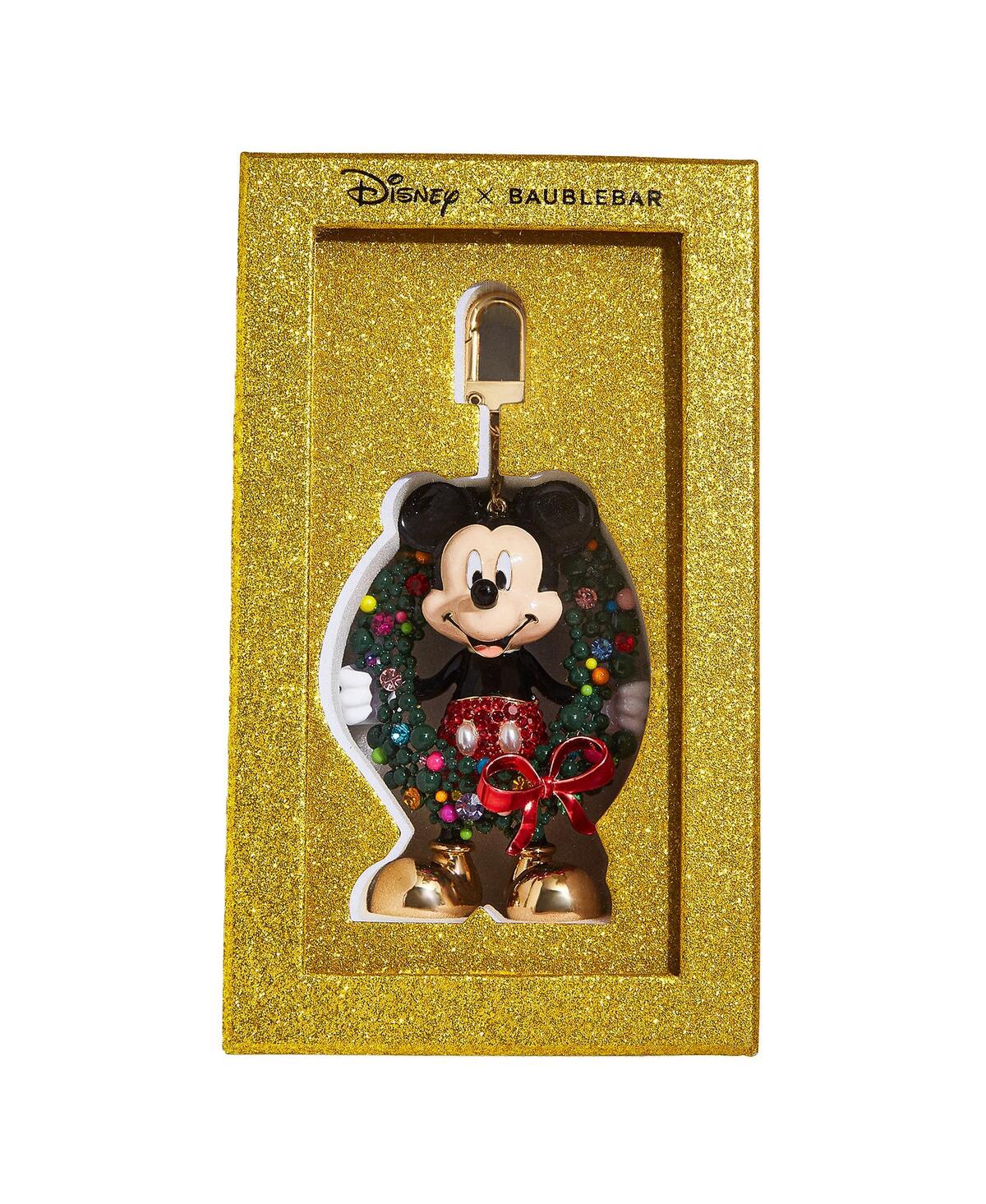 Shop Baublebar Women's  Mickey Mouse Wreath Bag Charm In Red
