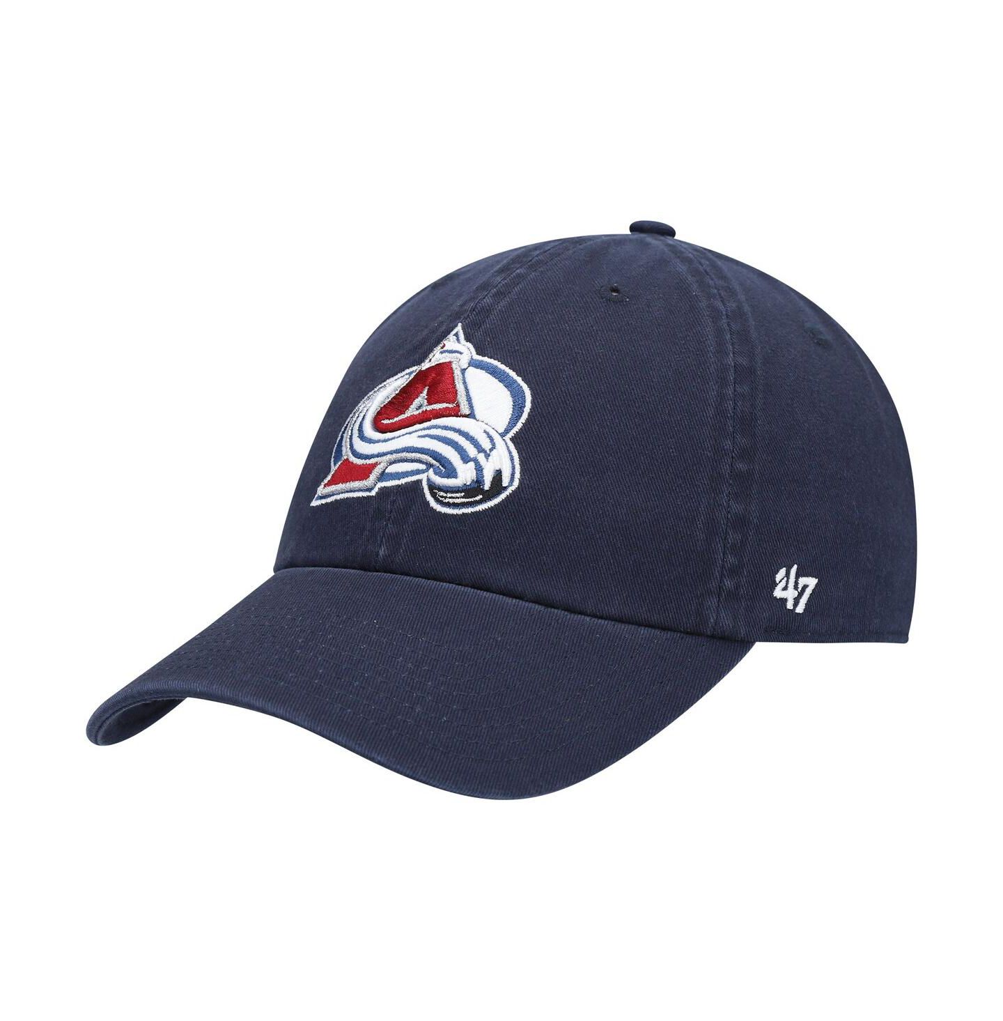 Мужская кепка '47 Brand Navy Colorado Avalanche Team Clean Up Adjustable Hat — фото 1