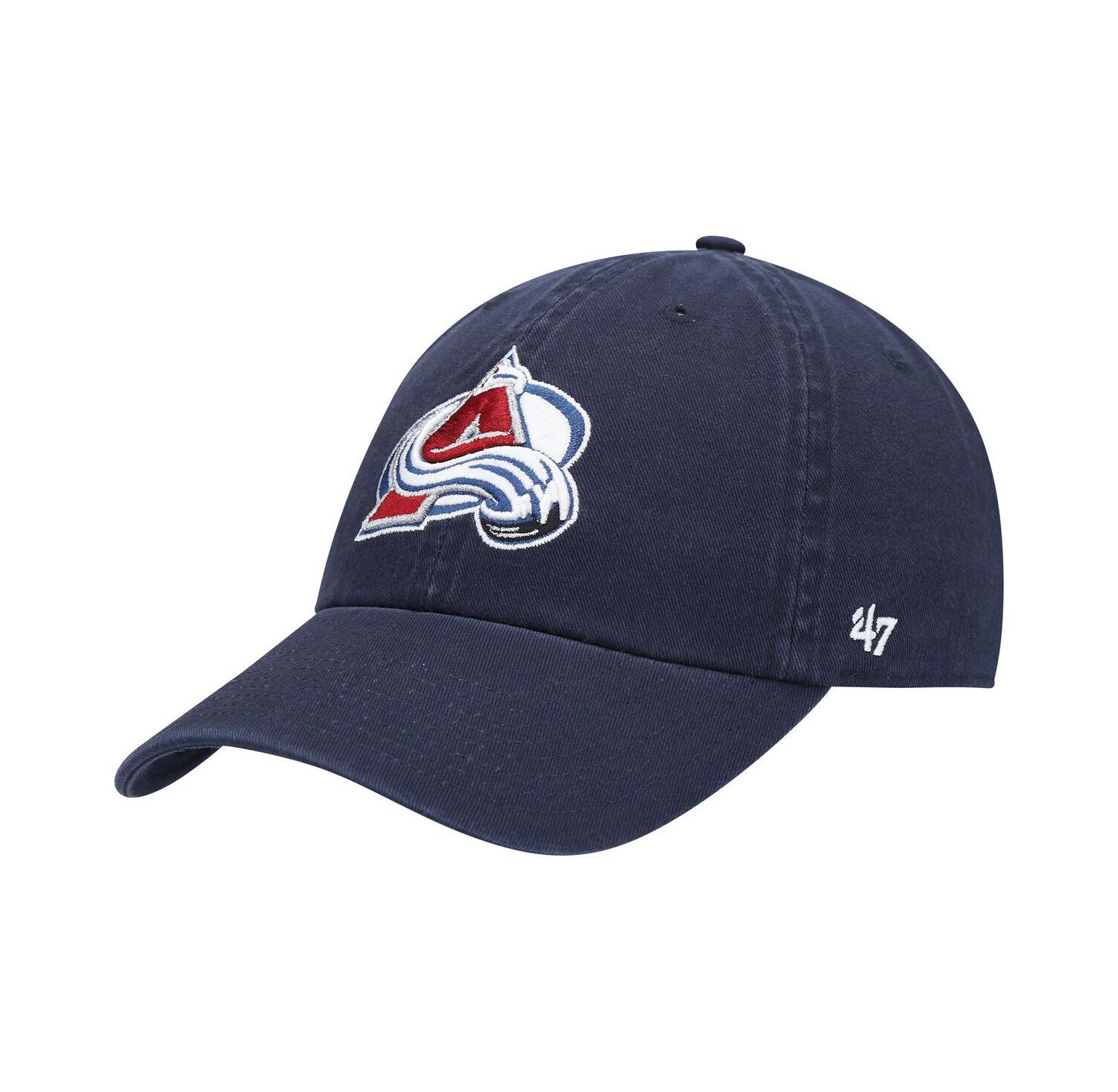 Men's Navy Colorado Avalanche Team Clean Up Adjustable Hat