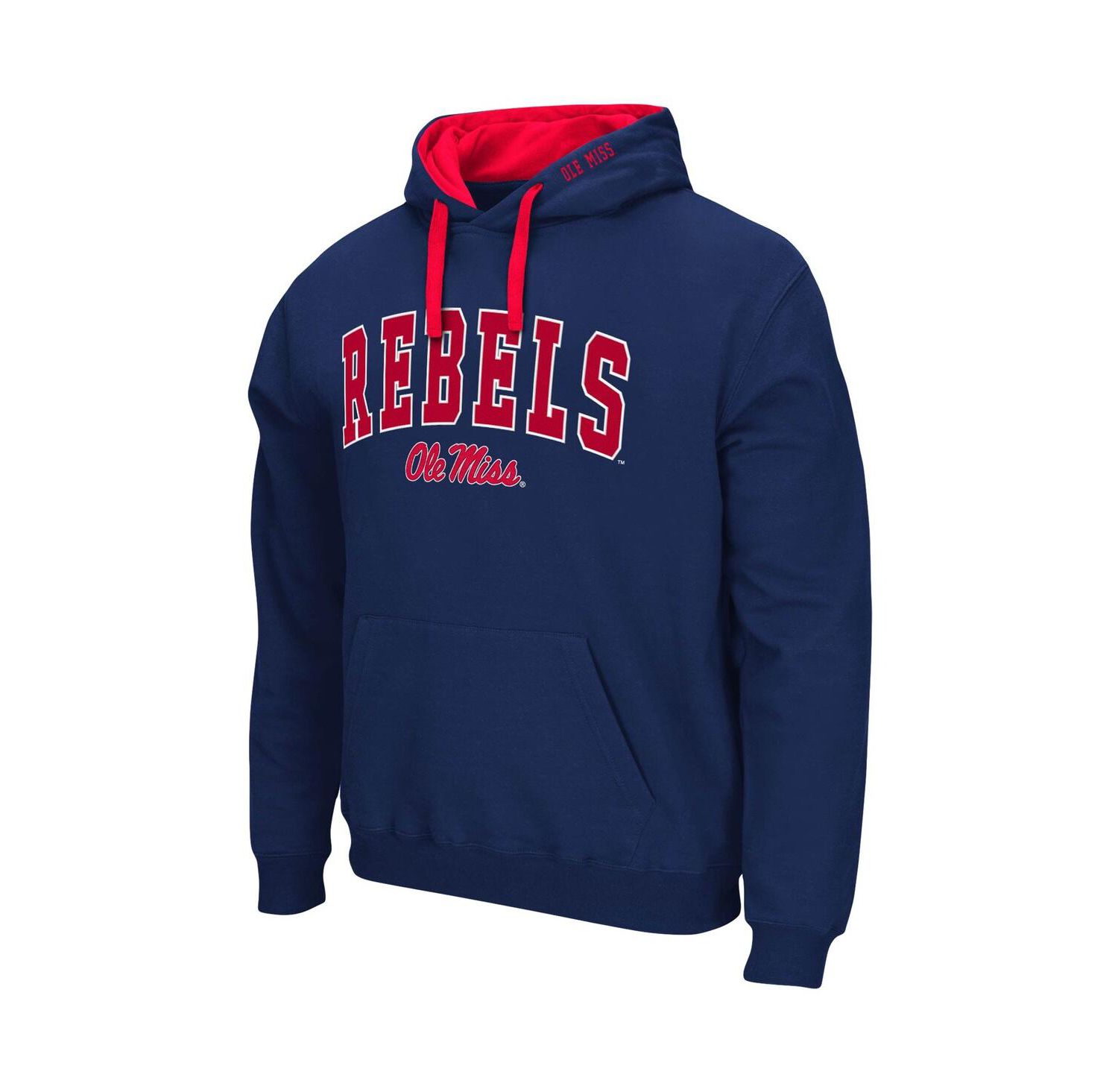 Men's Navy Ole Miss Rebels Big and Tall Arch and Logo 2.0 Pullover Hoodie