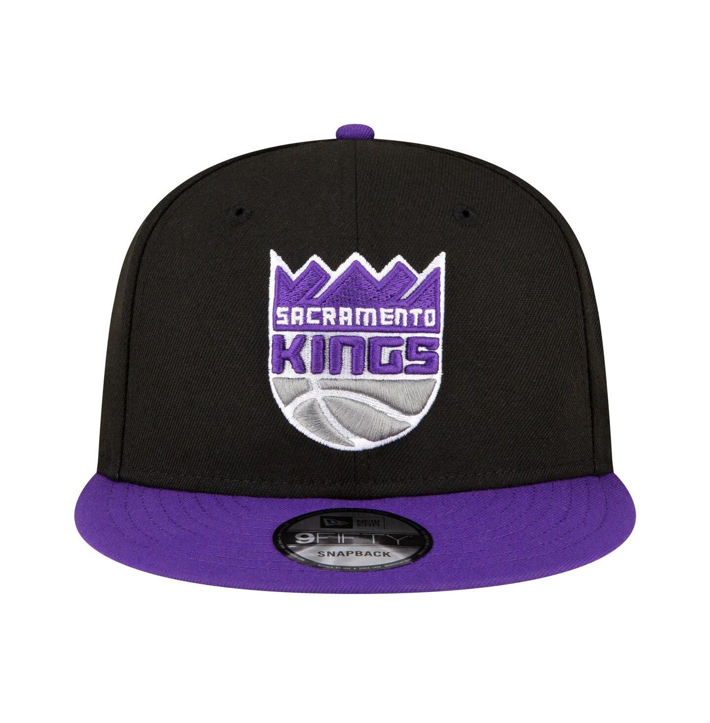 Мужская кепка New Era Black, Purple Sacramento Kings Official Team Color 2Tone 9FIFTY Snapback Hat — фото 3