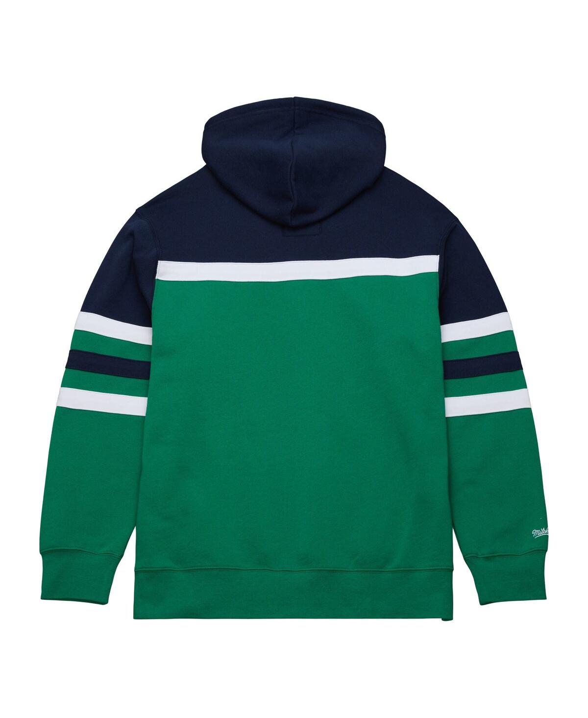 Men's Mitchell & Ness Navy Dallas Mavericks Head Coach Pullover Hoodie - Navy