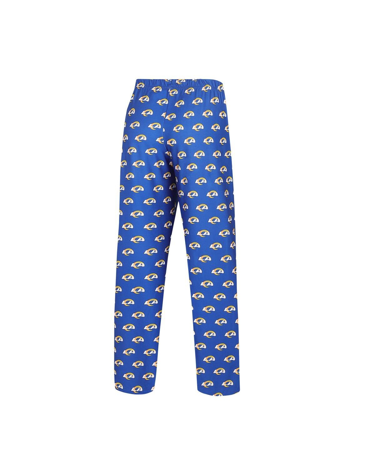 Concepts Sport Royal Los Angeles Rams Gauge Allover Print Sleep Pants In Royal