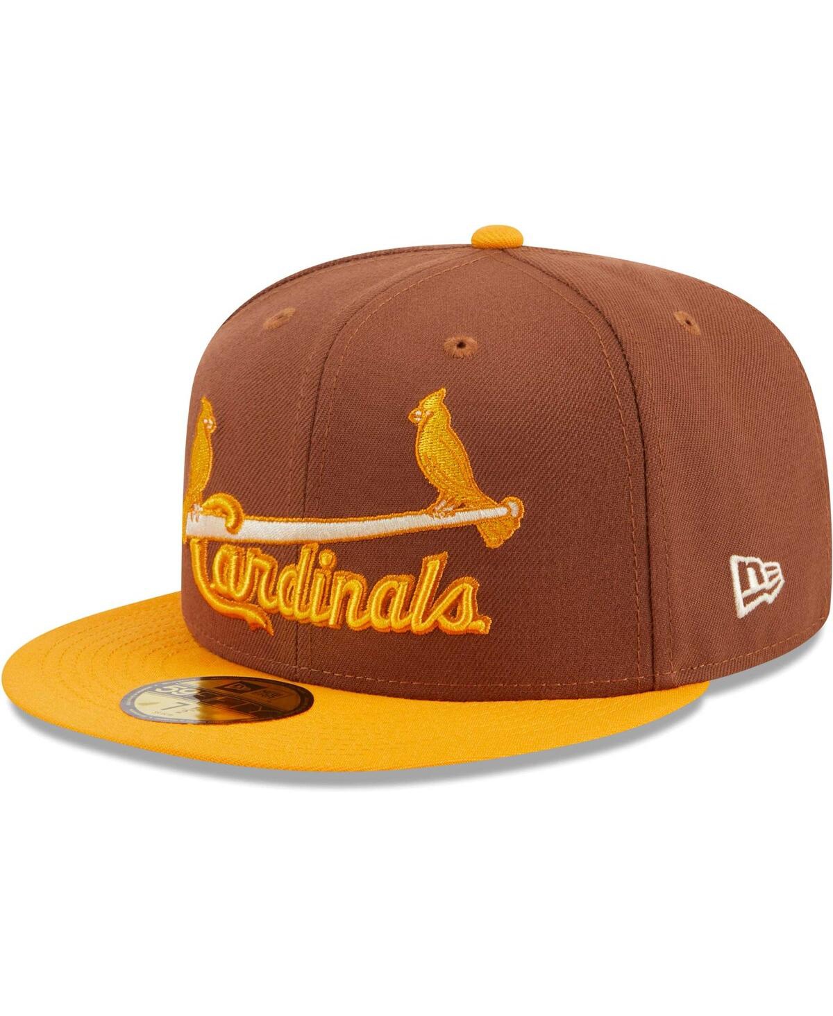 Shop New Era Men's  Brown St. Louis Cardinals Tiramisu 59fifty Fitted Hat