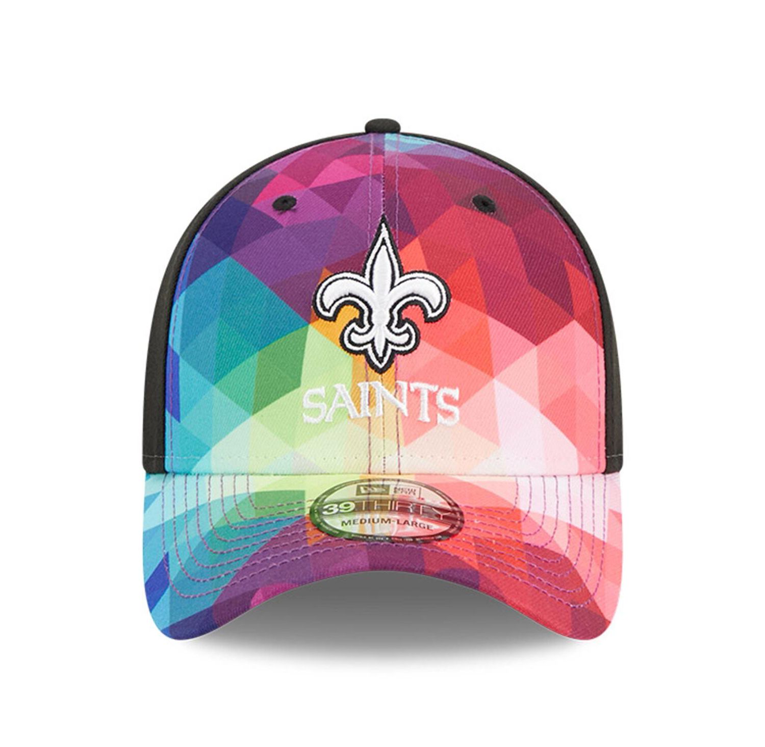 Men's Pink New Orleans Saints 2023 NFL Crucial Catch 39THIRTY Flex Hat