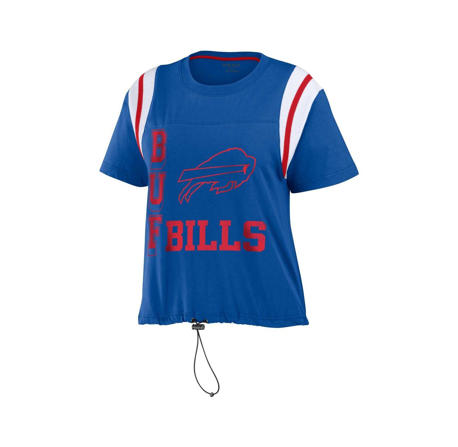 Women's Royal Distressed Buffalo Bills Cinched Colorblock T-shirt