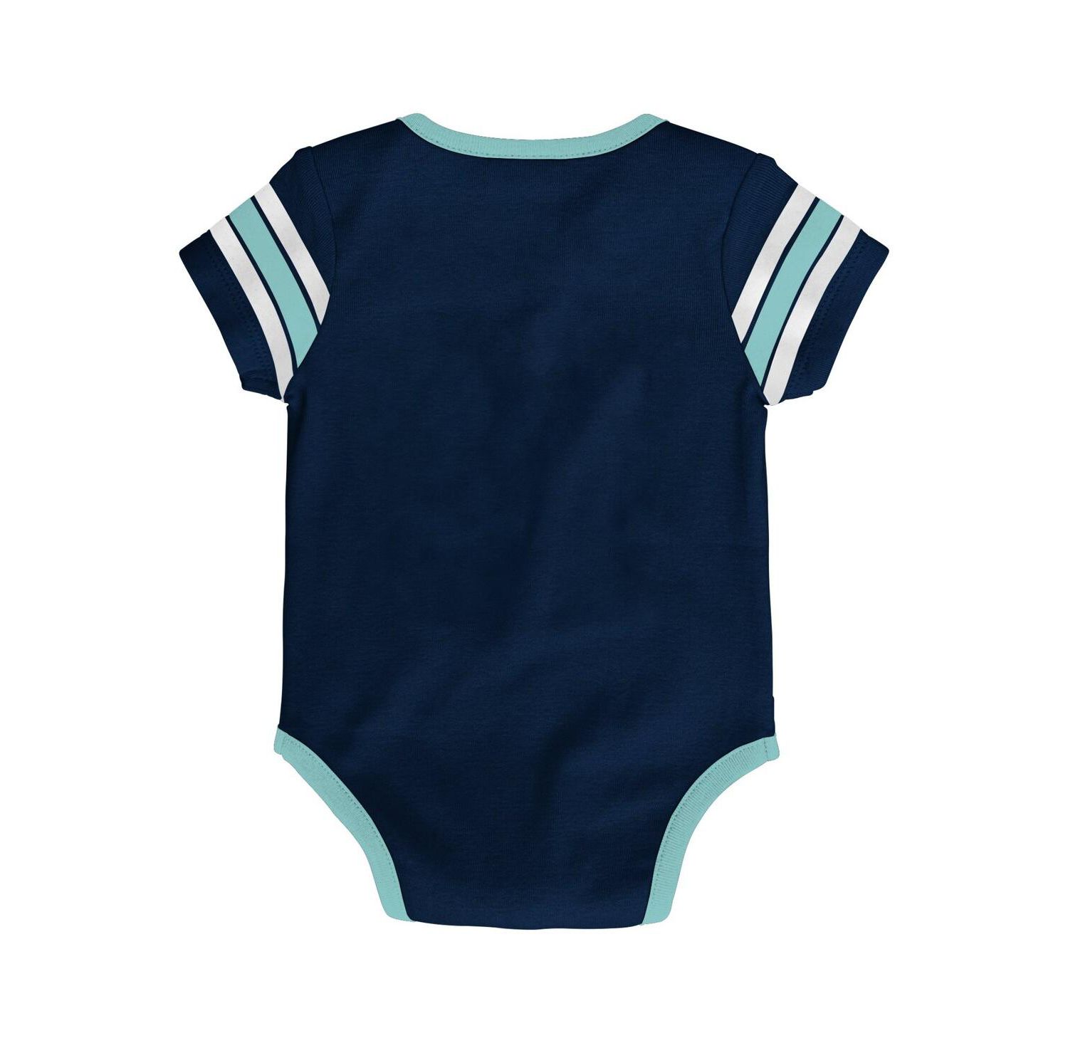 Baby Boys and Girls Deep Sea Blue Seattle Kraken Hockey Jersey Bodysuit