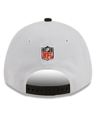 Men's White, Brown Cleveland Browns 2023 Sideline 9FORTY Adjustable Hat