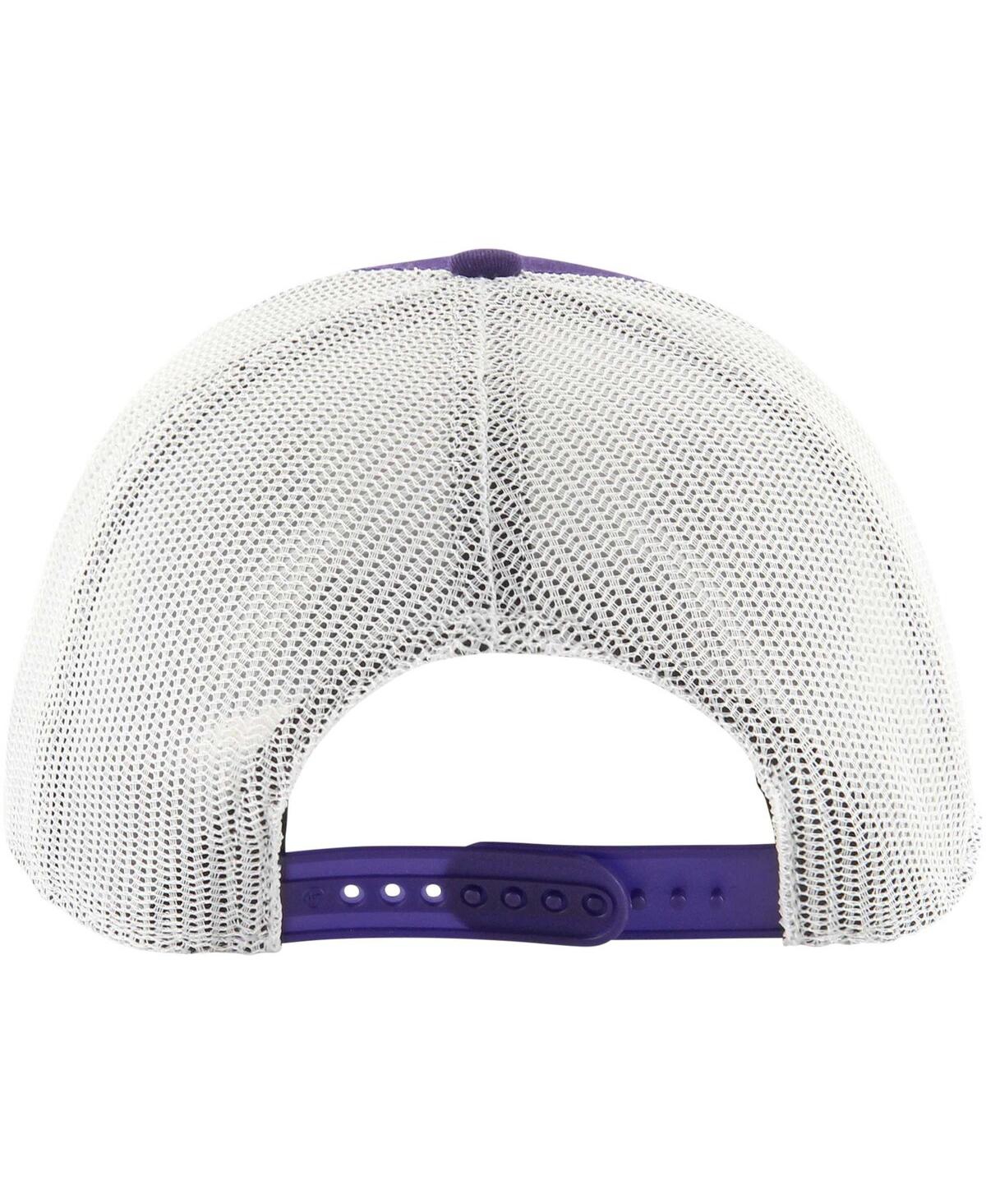 Men's '47 BrandLos Angeles Lakers Semi Patch Trucker Adjustable Hat - Purple